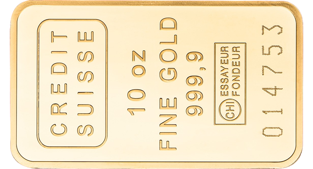 10oz Goldbarren der Credit Suisse