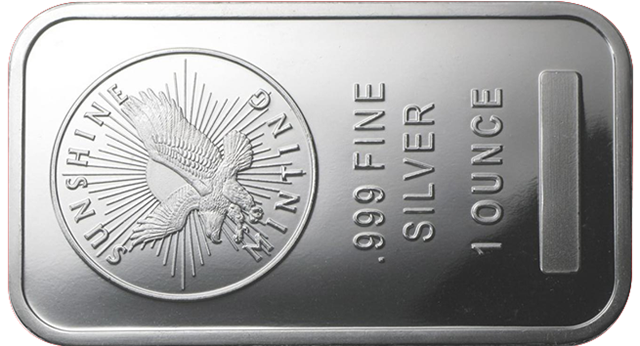 1oz Silberbarren der Sunshine Mint