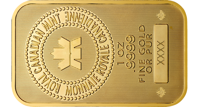 1oz Goldbarren der Royal Canadian Mint